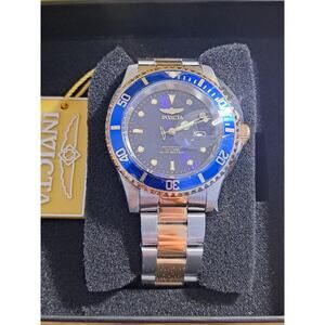 INVICTA Pro Diver Men's Watch 40mm  26972 Blue Dial 2 Tone Metal Band